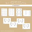 Popcorn Bar Printable Collection - Instant Download